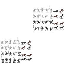 56Pièces Figurines Soldat Plastique Assorties Modèles Enfant