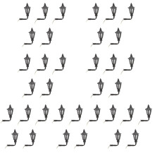 35Pièces Mini Lampes Simulées Noires Décorations Pour Miniatures