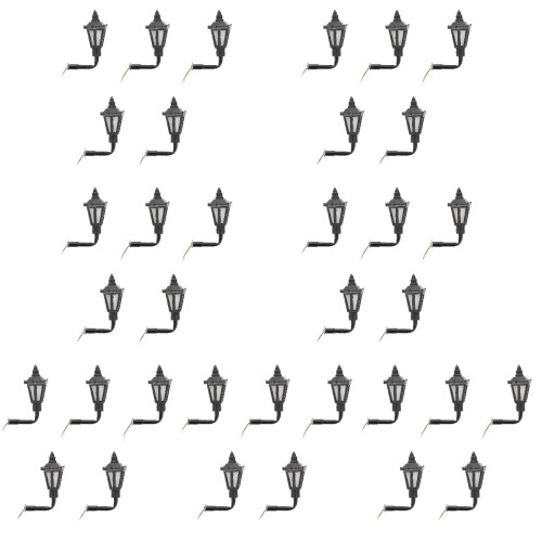 35Pièces Mini Lampes Simulées Noires Décorations Pour Miniatures