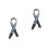 2Pcs Blue Adjustable Thickened Cotton Guitar Shoulder Strap 1