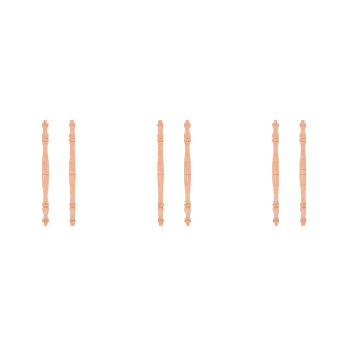 6Pcs Solid Wood Decorative Roman Pillars Beige for Home Railings
