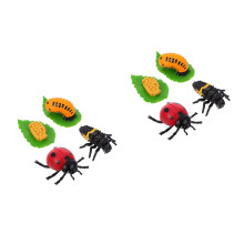 8Pièces Figurines Cycle De Vie De Coccinelle Colorées Jouets Enfants