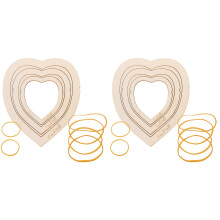 2Sets Wood Macrame Mal Khaki, Nauwkeurig Trimmen En