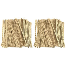 2000Pièces Rubans Kraft Marron Polyvalents Pour Emballages Et Cadeaux