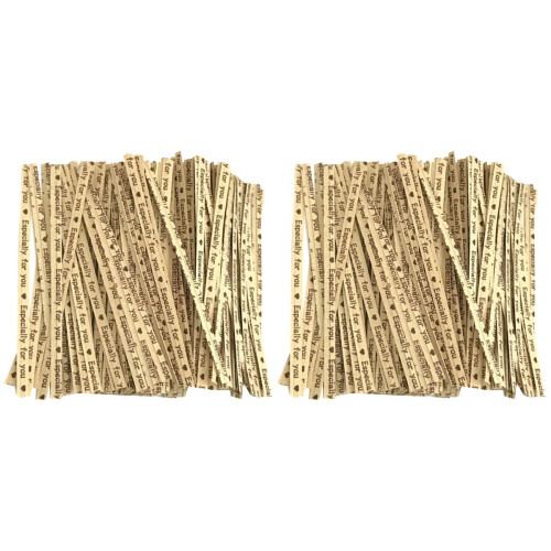 2000Pièces Rubans Kraft Marron Polyvalents Pour Emballages Et Cadeaux