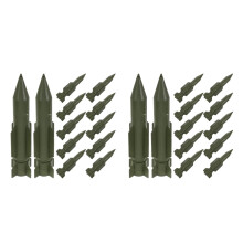 40Pcs Kids Green Plastic Toy Rockets Realistic Space Shuttle Models