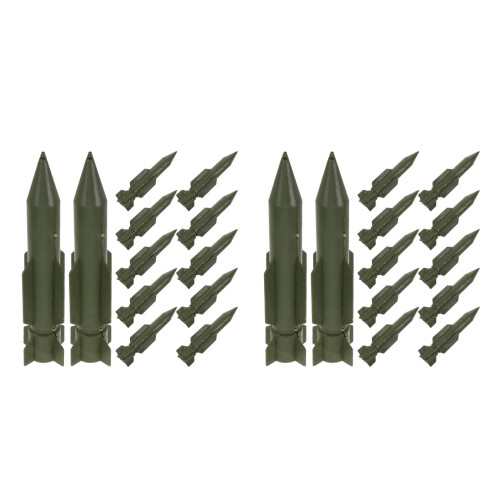 40Pcs Kids Green Plastic Toy Rockets Realistic Space Shuttle Models