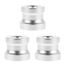 3Pcs Aluminum Alloy Shave Toothbrush Stand Silver Bathroom Organizer