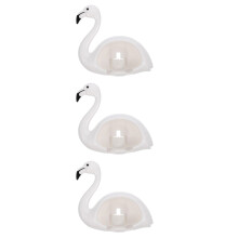 3Pcs Pink Wall Toothbrush Holder Cute Flamingo 2-Slot Hanging Hook