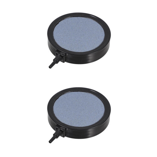 2Pcs Aquarium Bubble Stone Pieces Silent Operation Black Aerator 2