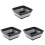 3Pcs Foldable Plastic Washbasin Grey with Non-Slip Base for Travel 1
