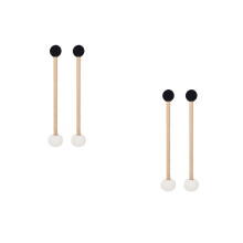 4St Drumsticks Met En Rubber Kop, Beukenhout Bass Drum Mallets