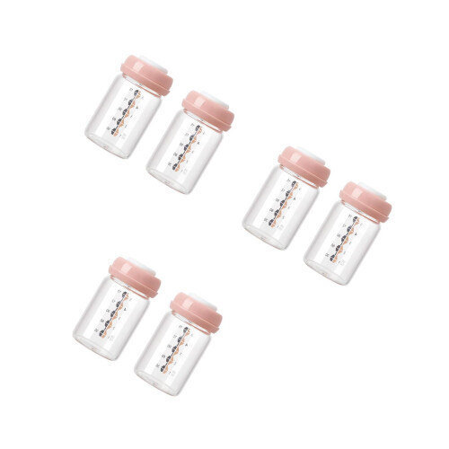 6Pièces Gobelets Rose Pour Conservation Lait Durable Sûr