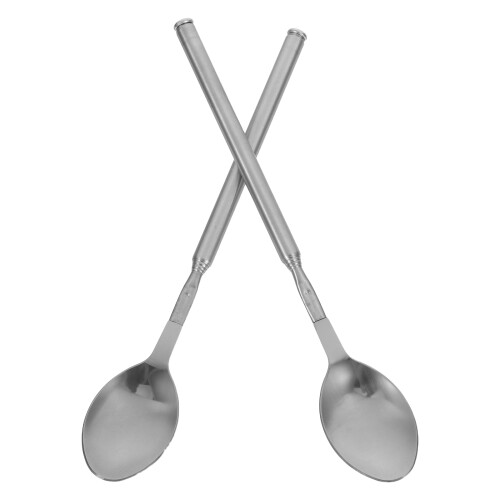 4Pcs Stainless Steel Extendable Telescopic Spoons Silver Multipurpose 1
