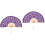 2Pièces En Et Bambou Violet, Décor Et 1