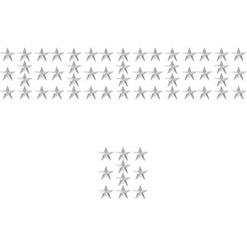 60Pcs Durable Silver Wrought Iron Five-Pointed Star DIY Stamping Mold