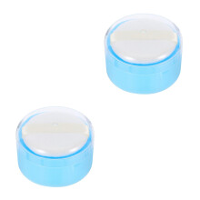 2 Pcs Portable Container Girl Travel Holder Puff For