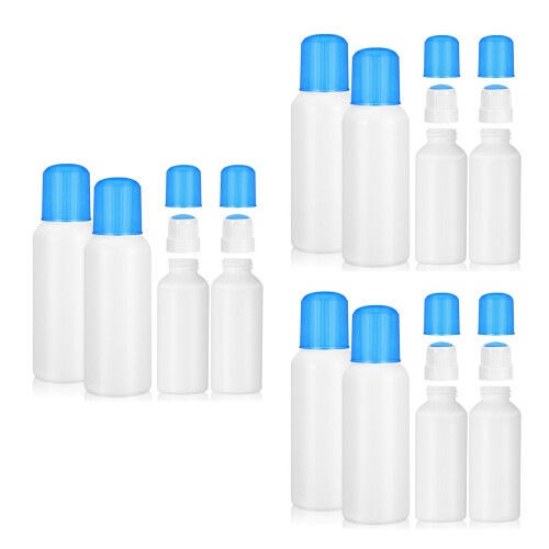 12Pcs Refillable Sponge Head Bottles Multicolor Plastic for Home Use