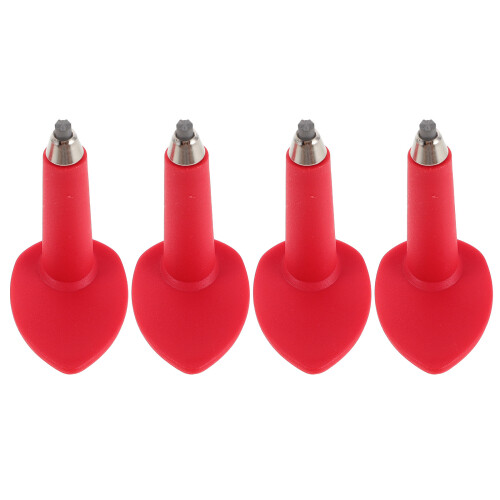 12Pcs Red Vibration-Reducing Tips for Hiking Walking Pole Replacement 2