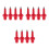 12Pcs Red Vibration-Reducing Tips for Hiking Walking Pole Replacement 5