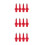 12Pcs Red Vibration-Reducing Tips for Hiking Walking Pole Replacement 6