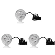 3Pcs Red Fish Tank Spotlight with Silicone Suction Cup and LED Light