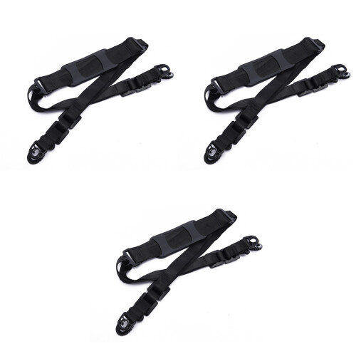 3Pcs Strong Nylon Carrying Straps Black with Ergonomic Shoulder Pad