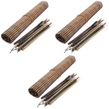 3Sets Portable Traditional Calligraphy Brush Set with Assorted Colors