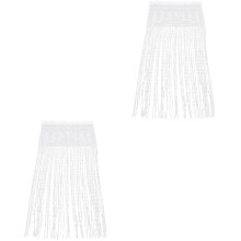 2Pcs White Easy Install Romantic Hanging Door Room Partition Curtains