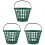 3Pièces Panier À De Golf Vert Avec Pour Usage Extérieur 1