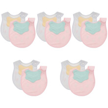 10Pièces Bavoirs Bébé Réutilisables Confortables Assorties