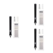 3Sets Portable Black Electric Eraser for Pencil Drawing and Art Use