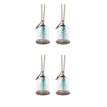 4Pcs Luminous Christmas Tree Pendant Necklace Assorted Colors Handmade