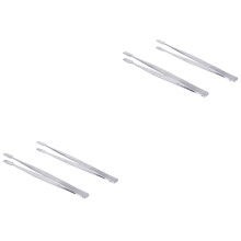 4Pcs Small Stamp Tweezers Durable Nickel Steel Collection Tool