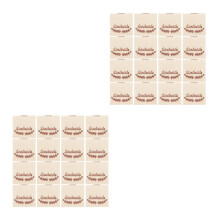 200Pcs Beige Cotton Handmade Tags Fabric Sewing Labels for DIY Crafts
