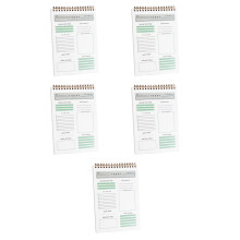 5Pcs Portable Multi Color Spiral Notebook for Office Task Scheduling
