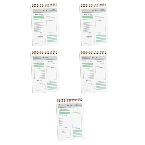 5Pcs Portable Multi Color Spiral Notebook for Office Task Scheduling