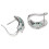 2Pairs Simple Green Copper Ear Buckle Gift- Earring 3