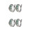 2Pairs Simple Green Copper Ear Buckle Gift- Earring 8
