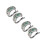 2Pairs Simple Green Copper Ear Buckle Gift- Earring 9