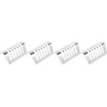 4Pcs Silver Kitchen Bread Rack Stainless Steel Reusable Toast Holder