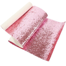 4Pcs Pink Glitter PU Fabric Sheets DIY Sewing Craft for Earrings Bags