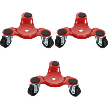 3Pièces Plateau Roulettes Métal 3 Roues Antidérapant Pour Mobilier