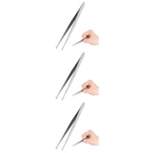 3Pièces Pinces De Inox Antistatique Pointe Arrondie Argent
