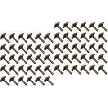 600Pièces Rivets Artisanat Double Pied DIY Clous Marron