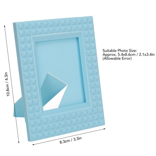 Instax Mini Photo Frame 4.3x3.3in Desktop Display Blue Lightweight Plastic 1