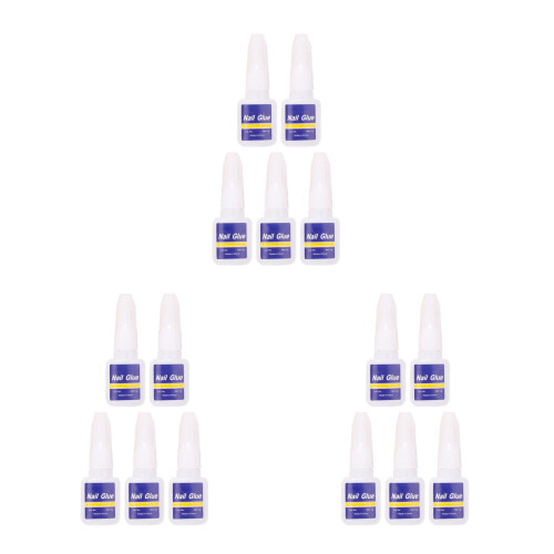 15Pièces Colle Pour Ongles DIY Rapide Assorties