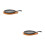 2Sets Non-Stick Cast Iron Frying Pan with Portable Wood Base Handle 4