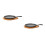 2Sets Non-Stick Cast Iron Frying Pan with Portable Wood Base Handle 8