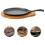 2Sets Non-Stick Cast Iron Frying Pan with Portable Wood Base Handle 11